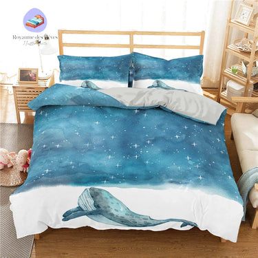 Housse de Couette Baleine Abysse